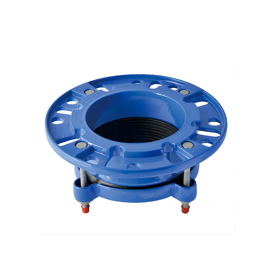 Universal flange adaptor for connecting plain-ended water pipe to a flange
