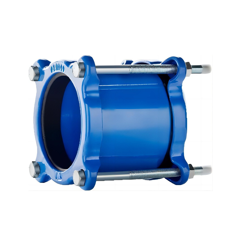 Blue pipe coupling for ductile iron pipe