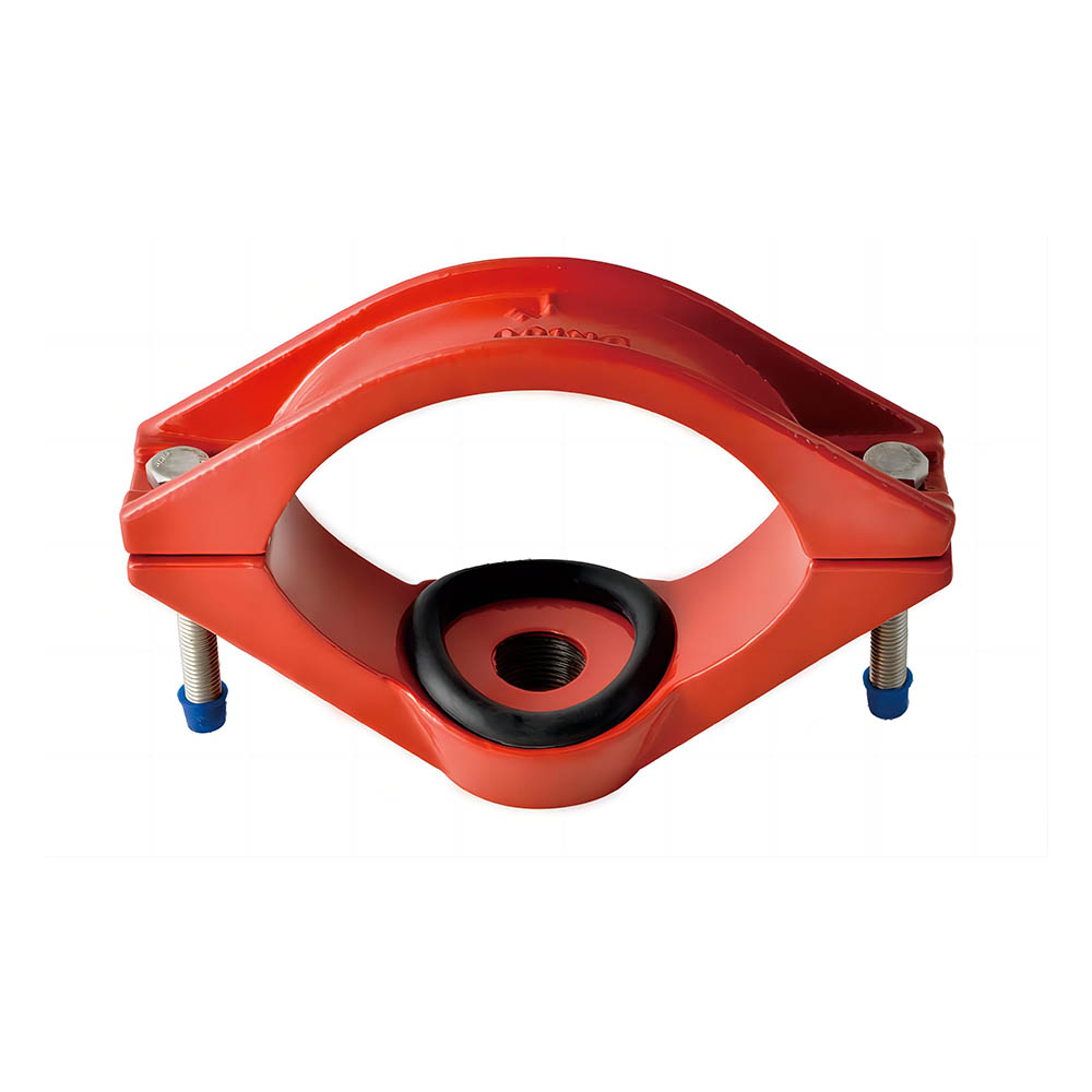 Blue ductile iron saddle clamp for DI water pipe